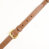 Prada Logo Jacquard Leather Shoulder Bag Beige Brown BT0706