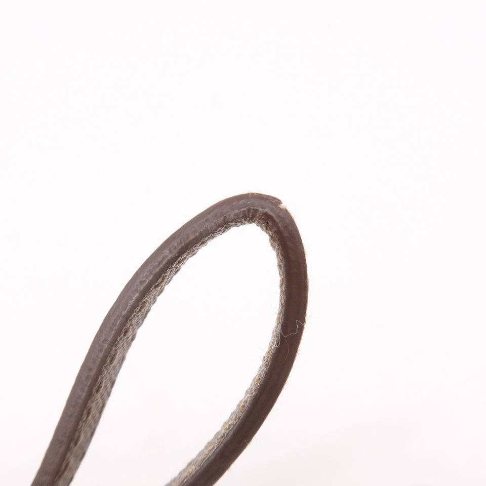 Prada Logo Nylon Leather Clutch Bag Pouch Brown