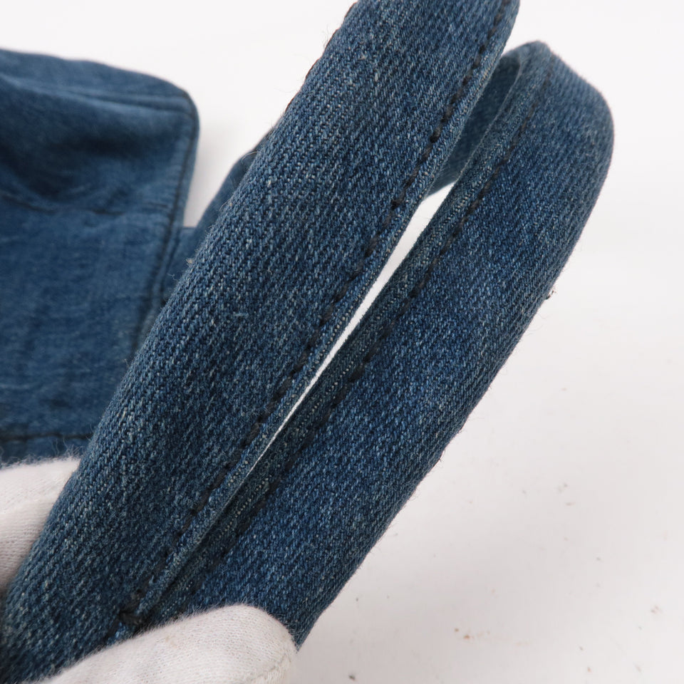 Prada Canapa Large Canvas Tote Bag Hand Bag Denim Blue B1872B