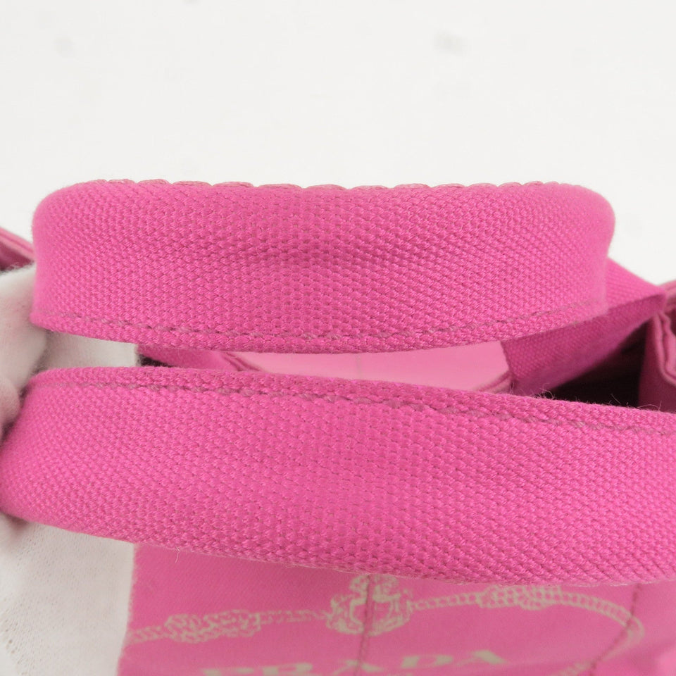 Prada Canapa Canvas Tote Bag Hand Bag Pink BN1877