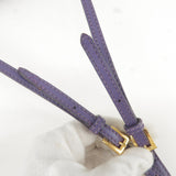 Prada Logo Leather Mini Shoulder Bag 2Way Bag Pouch Purple