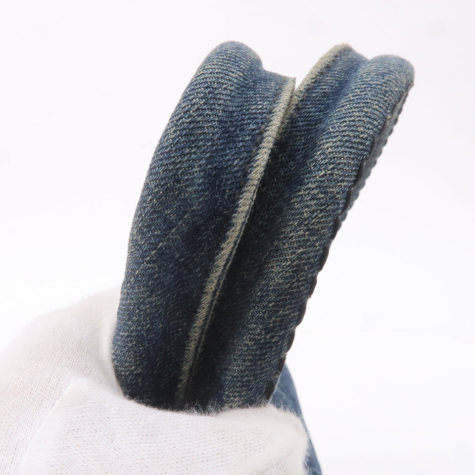 Prada Canapa Denim Hand Bag Tote Bag Denim Blue B1877B