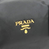 Prada Logo Nylon Leather Boston Bag Hand Bag Black BL0567