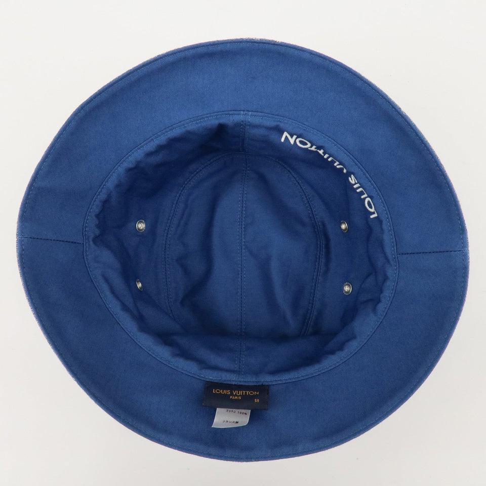 Louis Vuitton Monogram Denim Bucket Hat Essential 58 M78772