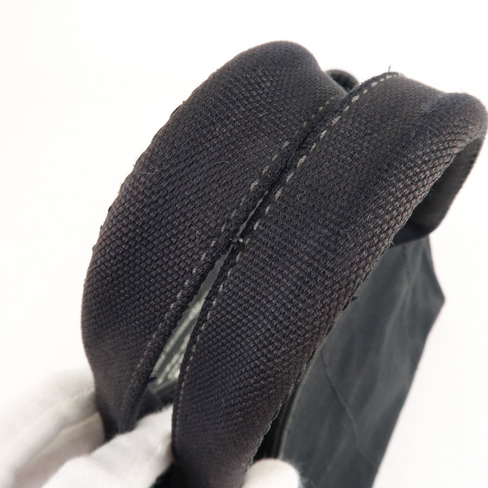 Prada Canapa Canvas Tote Bag Hand Bag Black B1877B