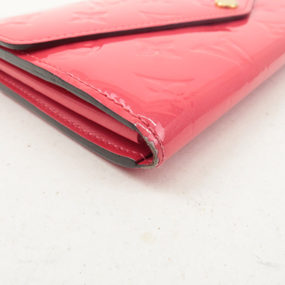Louis Vuitton Monogram Vernis Portefeuille Sarah Hot Pink M90313
