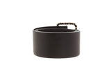 Chanel Black Leather Woven Buckle Wide Belt SZ 95/38