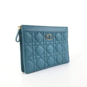 Dior Caro Zip Pouch With Chain