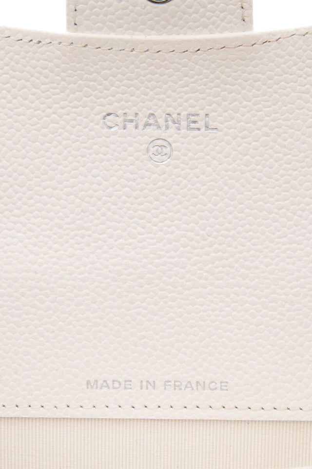 Chanel White Quilted Card Holder NWT