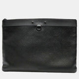 Black Monogram Shadow Leather Discovery Pochette Clutch Bag