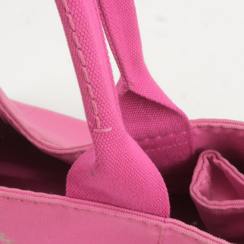 Prada Canapa Canvas Tote Bag Hand Bag Pink BN1877