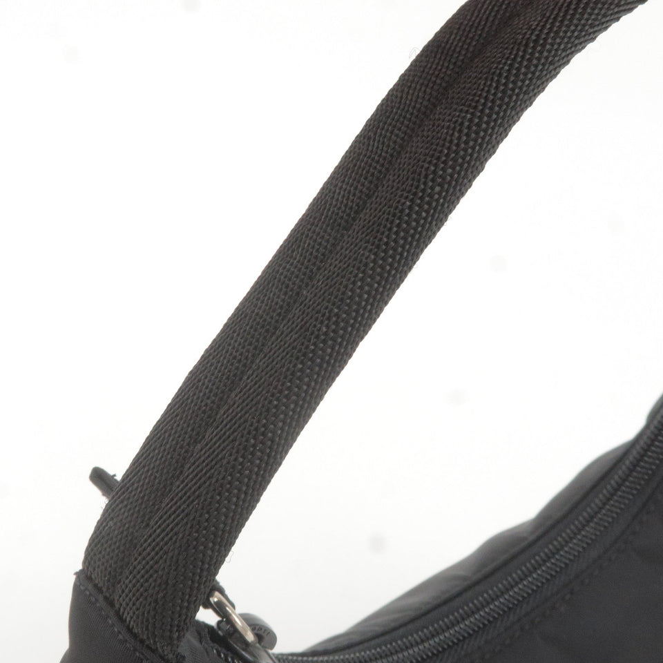 Prada Logo Nylon Hand Bag Pouch Purse NERO Black