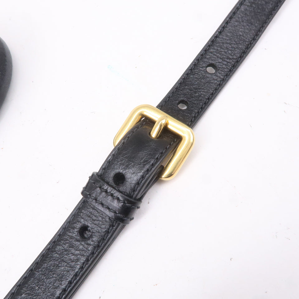 Prada Leather 2WAY Bag Shoulder Bag Hand Bag Black BN2151