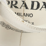 Prada Canapa Canvas Tote Bag Hand Bag Ivory BN1877