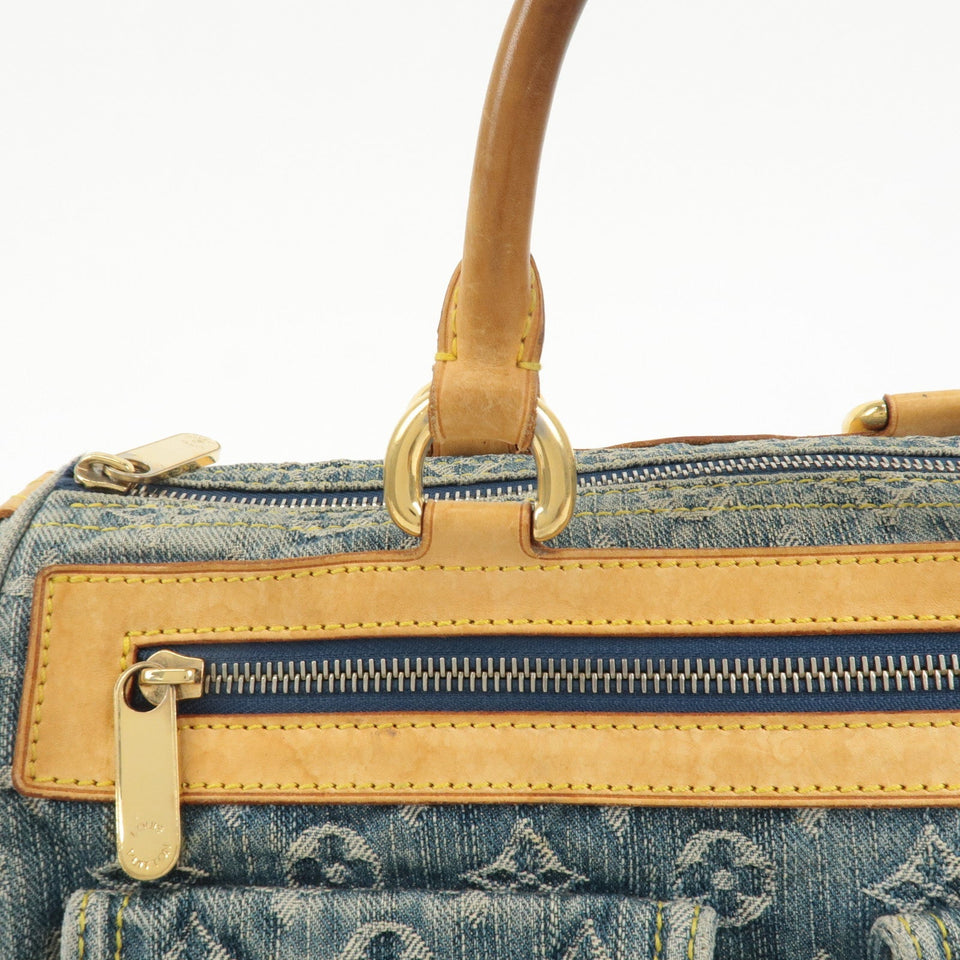 Louis Vuitton Monogram Denim Neo Speedy Boston Bag Blue M95019