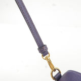Prada Logo Leather Mini Shoulder Bag 2Way Bag Pouch Purple