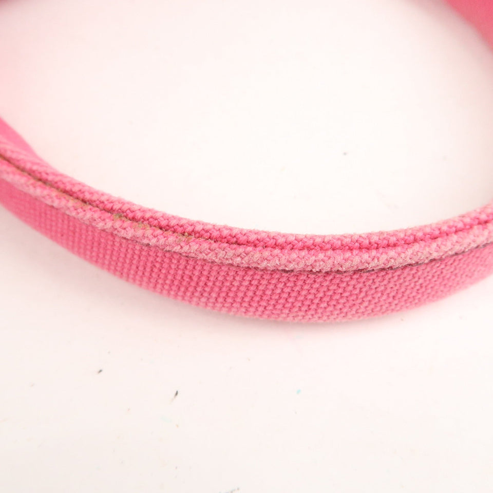 Prada Logo Canapa Mini Canvas 2Way Tote Bag Pink 1BG439