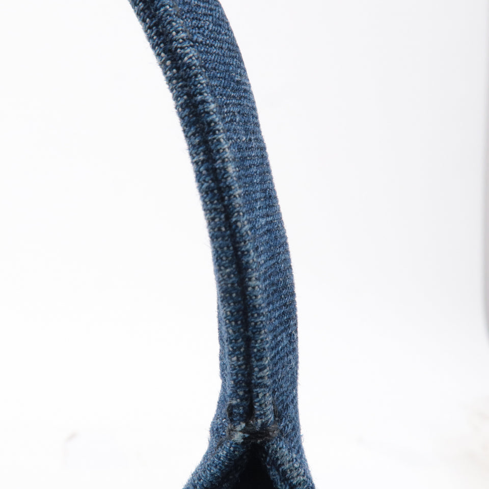 Prada Denim Canapa Mini Canvas 2Way Tote Bag Hand Bag Navy 1BG439