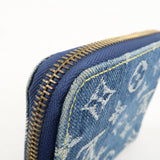 Louis Vuitton Monogram Denim Mini Zippy Wallet M95342 Blue
