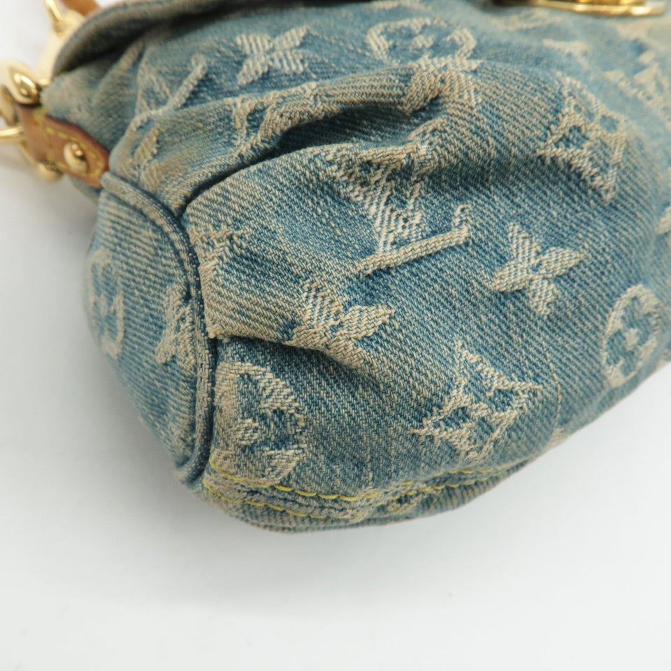 Louis Vuitton Monogram Denim Mini Pleaty Shoulder Bag M95050