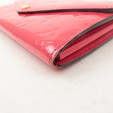 Louis Vuitton Monogram Vernis Portefeuille Sarah Hot Pink M90313