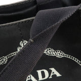 Prada Canapa Canvas Tote Bag Hand Bag Black B1877B
