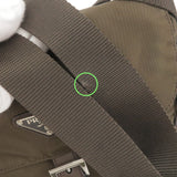 Prada Logo Nylon Leather Shoulder Bag Crossbody Bag Khaki