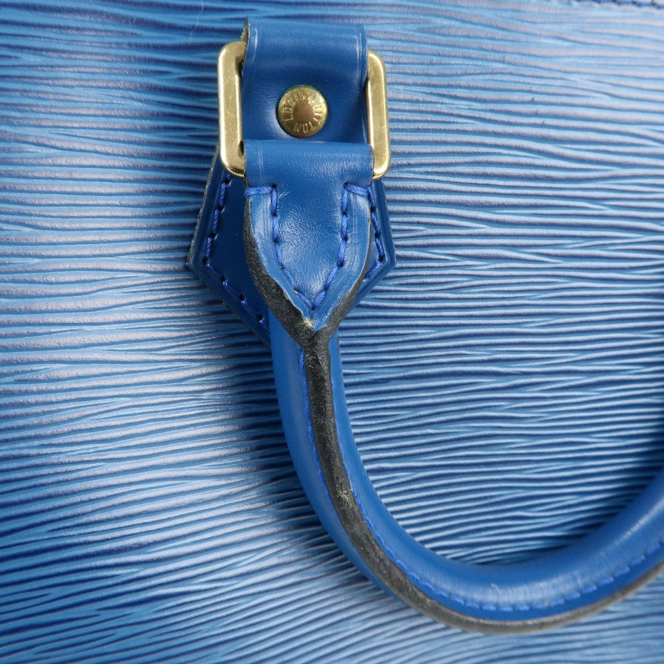 Louis Vuitton Epi Speedy 25 Hand Bag Boston Bag Blue M43015
