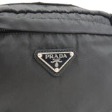 Prada Logo Nylon Leather Waist Bag Fanny Pack Black V210
