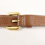 Prada Logo Jacquard Leather Shoulder Bag Beige Brown BT0706