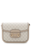 Gucci GG Supreme Monogram Horsebit 1955 Cream & Beige Handbag