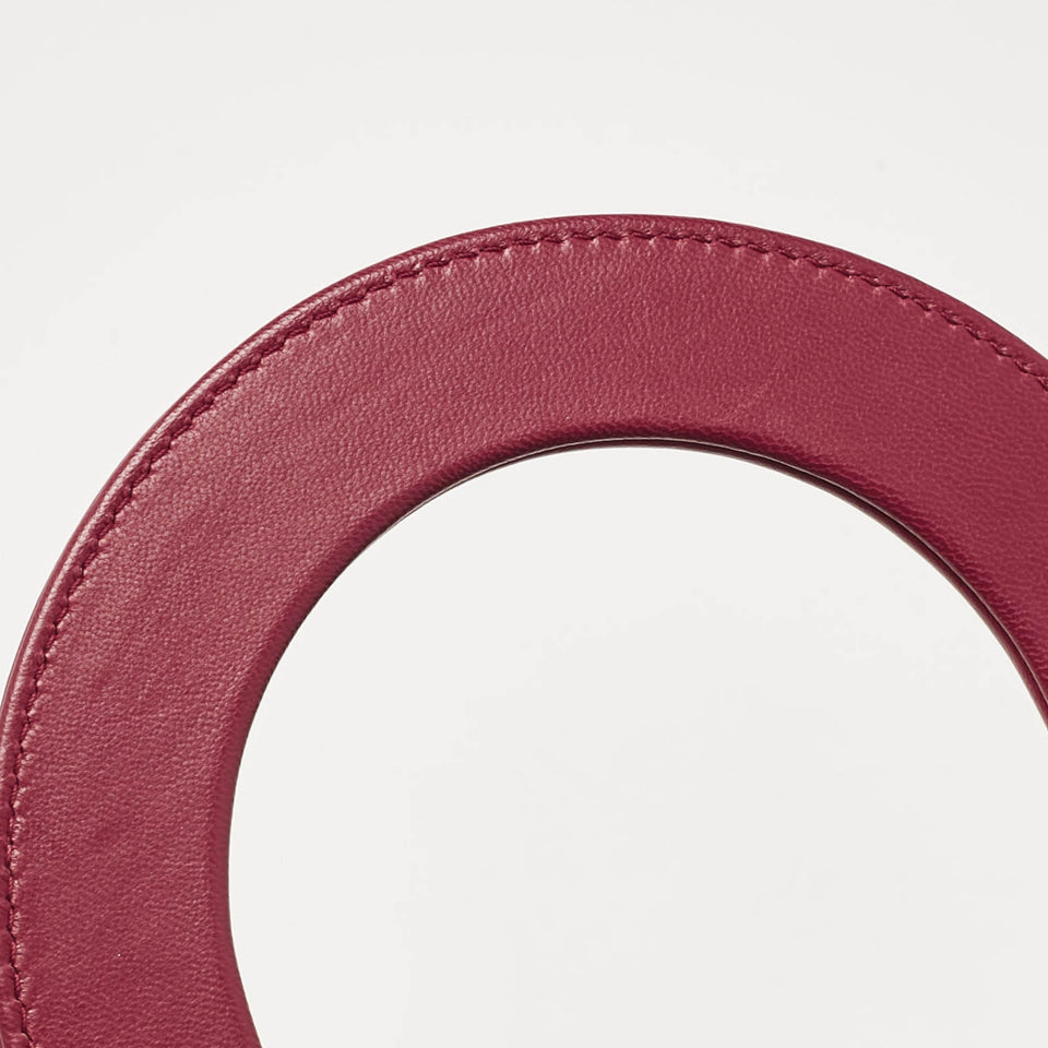 Dior Red Cannage Leather Small Lady Dior My Abcdior Tote