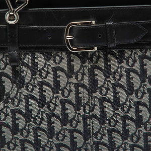 Dior Black Oblique Canvas And Leather Belt Jean Pocket Bag