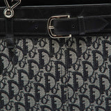 Dior Black Oblique Canvas And Leather Belt Jean Pocket Bag