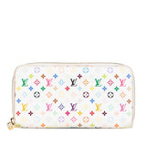 White Louis Vuitton Monogram Multicolore Zippy Wallet