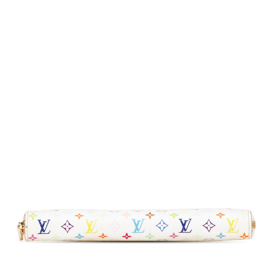 White Louis Vuitton Monogram Multicolore Zippy Wallet