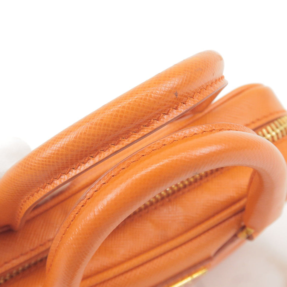 Prada Logo Leather Chain 2Way Bag Shoulder Bag Orenge BL0705