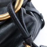 Prada Logo Leather One Shoulder Bag NERO Black