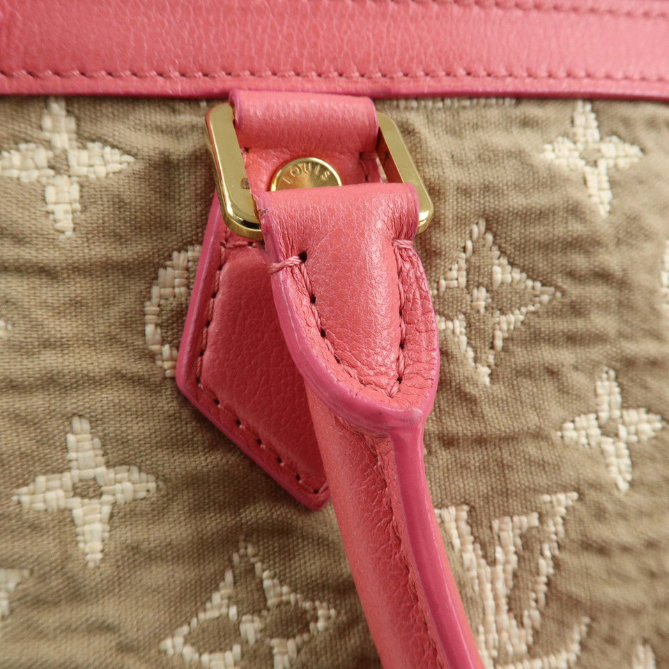 Louis Vuitton Monogram Sabia Cabas Hand Bag MM Rose M93496