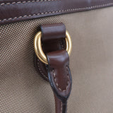 Prada Logo Jacquard Leather Tote Bag Beige Brown 1BG158