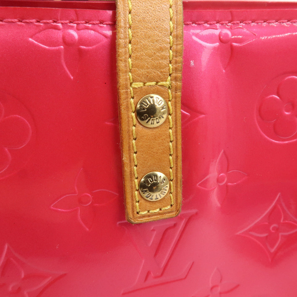 Louis Vuitton Monogram Vernis Lead PM Hand Bag Fuchsia Pink M91221