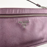 Prada Leather 2 Way Shoulder Bag Pouch Purple