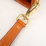 Prada Logo Jacquard Leather 2Way Hand Bag Beige Orange BN1453