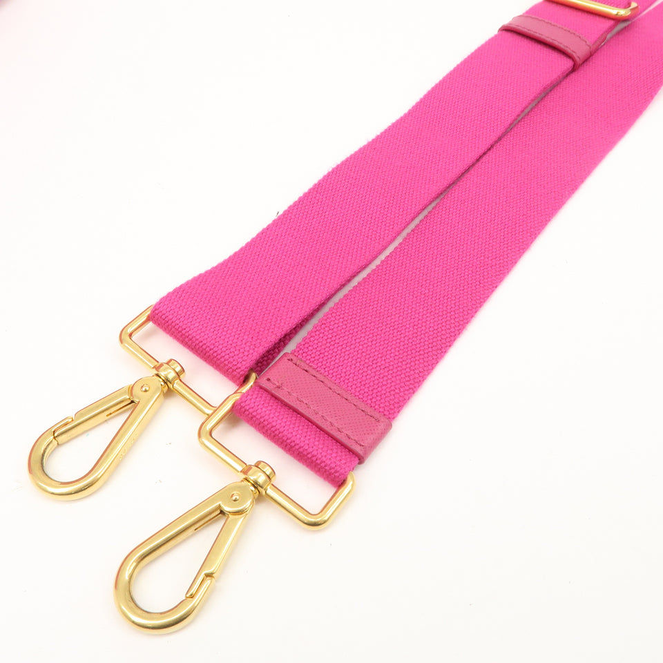 Prada Logo Canapa Mini Canvas 2Way Tote Bag Pink 1BG439