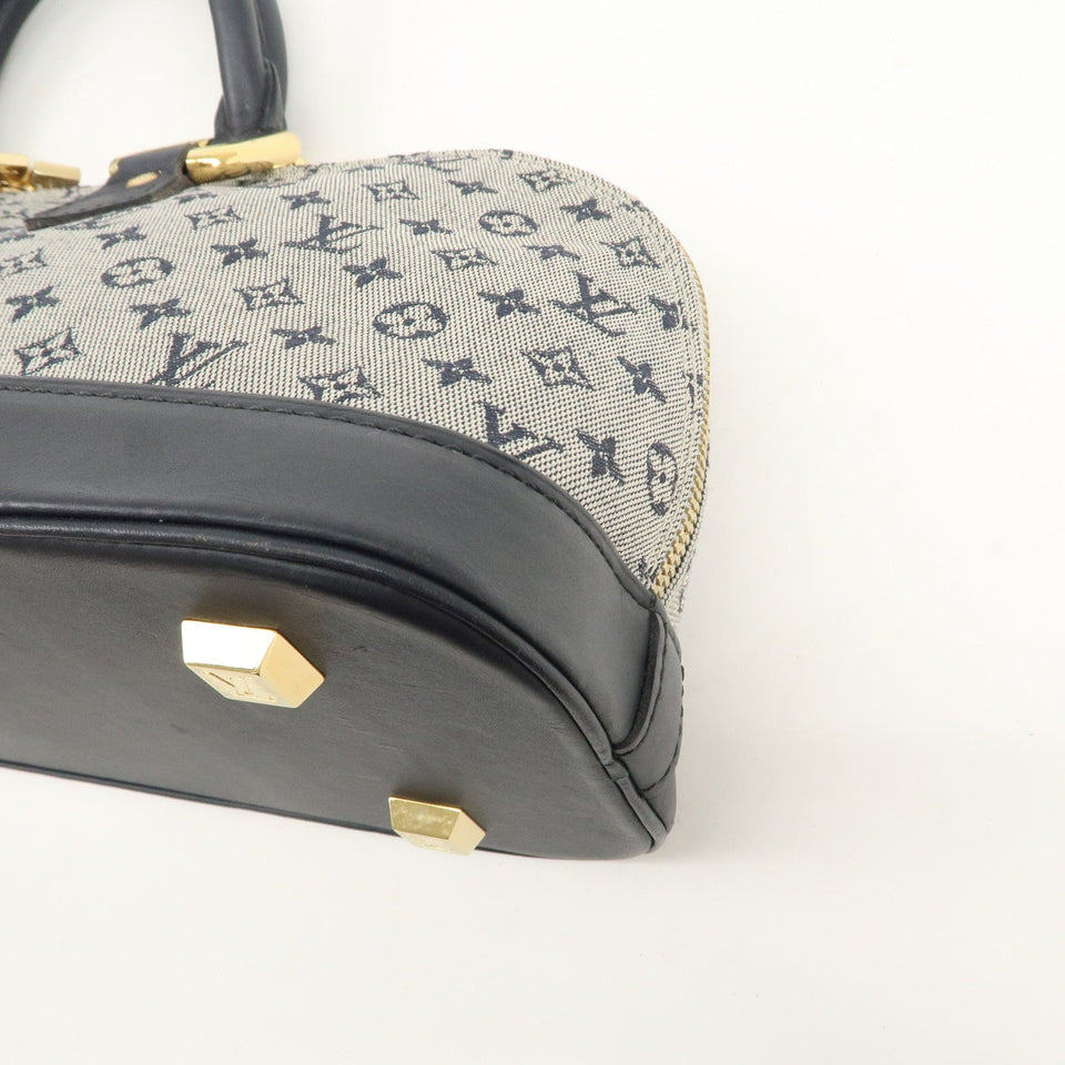 Louis Vuitton Monogram Mini Alma Long Hand Bag Blue M92205