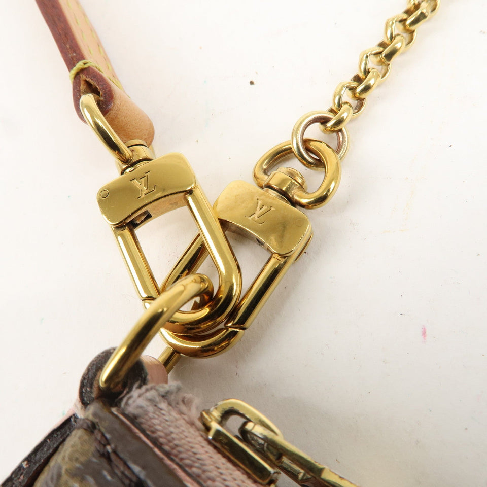 Louis Vuitton Monogram Pallas Clutch 2Way Shoulder Bag Pink M44037