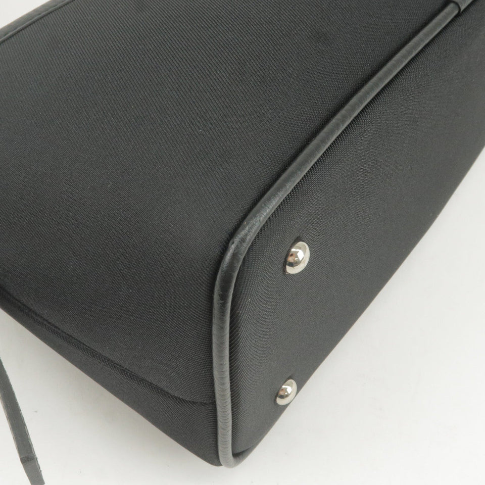 BURBERRY Nova Plaid Canvas Leather Shoulder Bag Beige Black