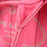 Prada Logo Canapa Mini Canvas 2Way Tote Bag Pink 1BG439