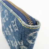 Louis Vuitton Monogram Denim Mini Zippy Wallet M95342 Blue