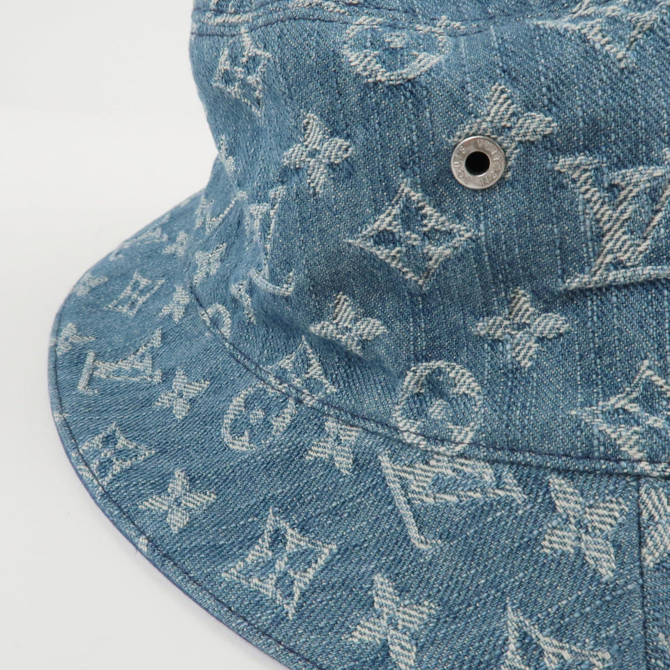 Louis Vuitton Monogram Denim Bucket Hat Essential 58 M78772